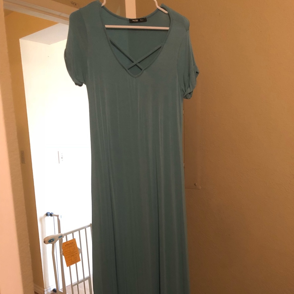 Long blue dress